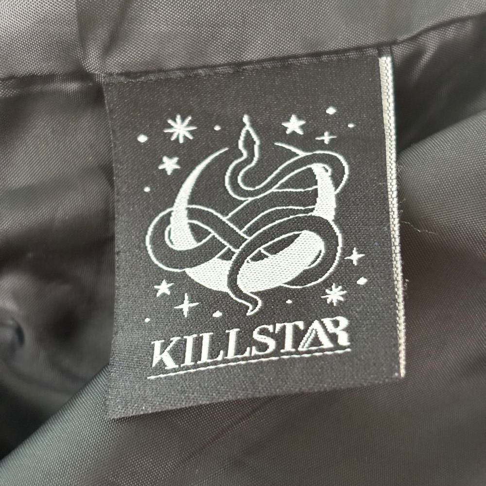 Killstar Dead Man's Mens Black Goth Waistcoat Vest XL Silver Hardware Steampunk - Picture 8 of 11